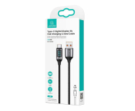 USAMS Kabel pleciony U78 USB-C 1,2m LED 6A Fast Charging biały - 1569015 - zdjęcie 2