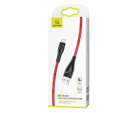 USAMS Kabel pleciony U41 lightning 1m 2A czerwony Fast Charge - 1569016 - zdjęcie 2