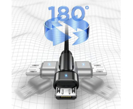 USAMS Kabel pleciony obrotowy U60 2A microUSB zielony - 1569074 - zdjęcie 4