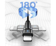 USAMS Kabel pleciony obrotowy U60 2A Lightning zielony - 1569067 - zdjęcie 4