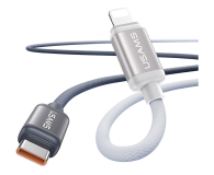 USAMS Kabel 30W USB-C/Lightning 1,2m czarno biały - 1569100 - zdjęcie 2