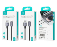 USAMS Kabel USB na Lightning 2,4A 1,2m Fast Charging stalowy - 1569036 - zdjęcie 3