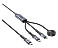 Unitek Kabel 3w1 USB-C Lightning Apple Watch PD 100W 480Mbps 1,2m - 1576038 - zdjęcie 4