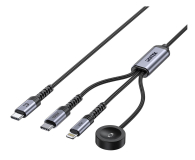 Unitek Kabel 3w1 USB-C Lightning Apple Watch PD 100W 480Mbps 1,2m - 1576038 - zdjęcie 3