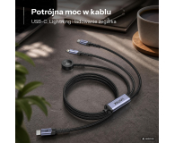 Unitek Kabel 3w1 USB-C Lightning Apple Watch PD 100W 480Mbps 1,2m - 1576038 - zdjęcie 2
