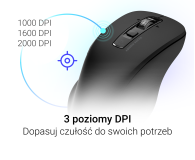 Silver Monkey Bezprzewodowa mysz optyczna Office Plus - 1514811 - zdjęcie 7