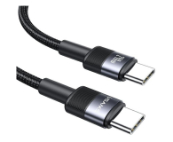 USAMS Kabel pleciony 240W USB-C/USB-C 1,2m stalowy - 1569087 - zdjęcie 3