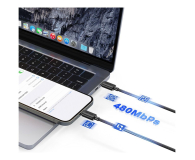 USAMS Kabel US-SJ691 60W USB-C do USB-C 1m czarny - 1569097 - zdjęcie 6