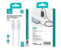 USAMS Kabel US-SJ691 60W USB-C do USB-C 1m biały - 1569112 - zdjęcie 3