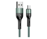 Kabel USB USAMS Kabel pleciony U55 2A micro USB zielony 1m