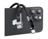 USAMS Kabel 66W 6A Fast Charging USB-C do USB-A 1,2m stalowy - 1569022 - zdjęcie 3