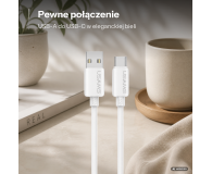 USAMS Kabel 3A Silicone Fast Charging USB-C biały - 1569102 - zdjęcie 5