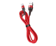 USAMS Kabel pleciony lightning 1m 2A Fast Charging czerwony - 1569039 - zdjęcie 1