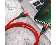 USAMS Kabel pleciony U26 USB-C 1m 3A Fast Charging czerwony - 1569040 - zdjęcie 3