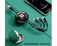 USAMS Kabel 3w1 1m niebieski/blue(lightning/microUSB/USB-C - 1569046 - zdjęcie 3