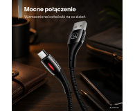 USAMS Kabel pleciony microUSB 1,2m Power-off 2A czarny - 1569061 - zdjęcie 2