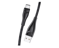 Kabel USB USAMS Kabel pleciony U41 USB-C 1m 2A czarny SJ392USB01