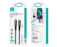 USAMS Kabel pleciony C/Lightning Smart Power-off 20W 1,2m czarny - 1568998 - zdjęcie 10