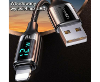 USAMS Kabel pleciony lightning 1,2mLED 2,4A Fast Charging czarny - 1569000 - zdjęcie 2