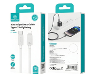 USAMS Kabel KY Series US-SJ692 30W USB-C/Lightning 1m biały - 1569038 - zdjęcie 3