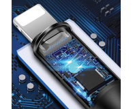 USAMS Kabel pleciony 3w1 1,5m 2Aczarny (lightning/microUSB/USB-C) - 1568988 - zdjęcie 7