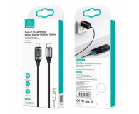 USAMS Kabel pleciony USB-C/Lightning LED 1,2m 20W PD Fast Charge - 1568999 - zdjęcie 8