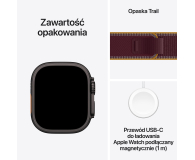 Apple Watch Ultra 4/Czarny Tytan/Burgundowa Opaska Trail S/M - 1594120 - zdjęcie 7