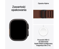 Apple Watch Ultra 4/Czarny Tytan/Burgundowa Opaska Alpine L - 1594119 - zdjęcie 7