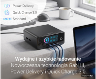 Silver Monkey Ładowarka Gan Pro Desk 240W PD Czarna - 1572480 - zdjęcie 7