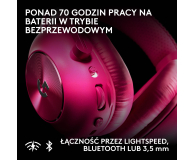 Logitech G PRO X3 Lightspeed magenta - 1598606 - zdjęcie 5
