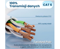 ExtraLink Kat.6 U/FTP 5m 1Gbps Patchcord LAN miedź skrętka kątowy - 1543814 - zdjęcie 5