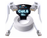 ExtraLink Kat.6 U/FTP 10m 1Gbps Patchcord LAN miedź skrętka kątowy - 1543882 - zdjęcie 1