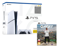 Konsola PlayStation Sony PlayStation 5 Slim + DualSense White + EA Sports FC 27
