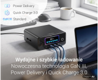 Silver Monkey Ładowarka Gan Pro Desk 240W PD Czarna - 1572480 - zdjęcie 4