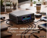 Silver Monkey Ładowarka Gan Pro Desk 240W PD Czarna - 1572480 - zdjęcie 3