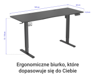 Silver Monkey Biurko elektryczne ED-160 black - 1258047 - zdjęcie 4