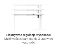 Silver Monkey Biurko elektryczne ECD-300 white - 1258048 - zdjęcie 5