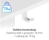 Silver Monkey Biurko elektryczne ECD-300 white - 1258048 - zdjęcie 7