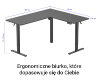 Silver Monkey Biurko elektryczne ECD-300 black - 1258051 - zdjęcie 4