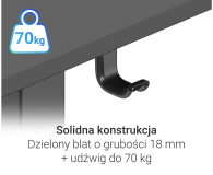 Silver Monkey Biurko elektryczne ECD-300 black - 1258051 - zdjęcie 7