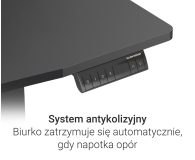 Silver Monkey Biurko elektryczne ED-120 black - 1162803 - zdjęcie 5