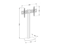 Techly Stojak podłogowy 32-55 cali 40kg przykręcany - 1584938 - zdjęcie 5