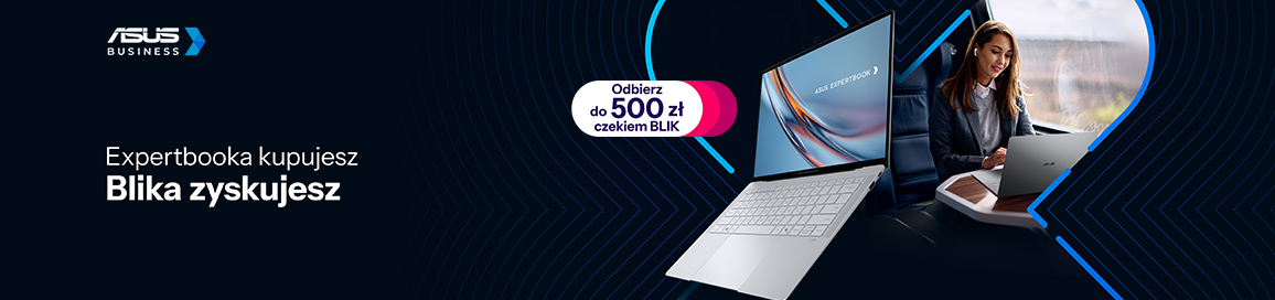 Kup laptop ASUS Expertbook i zyskaj czek blik 500 zł!