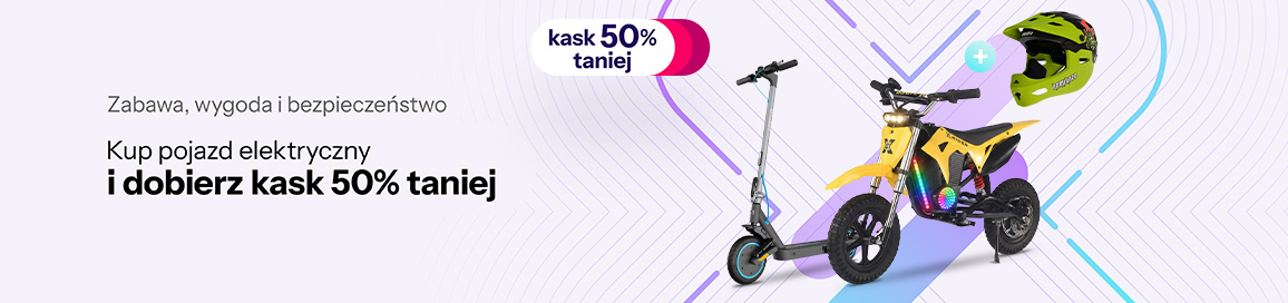 Kask za pół ceny przy zakupie pojazdu elektrycznego