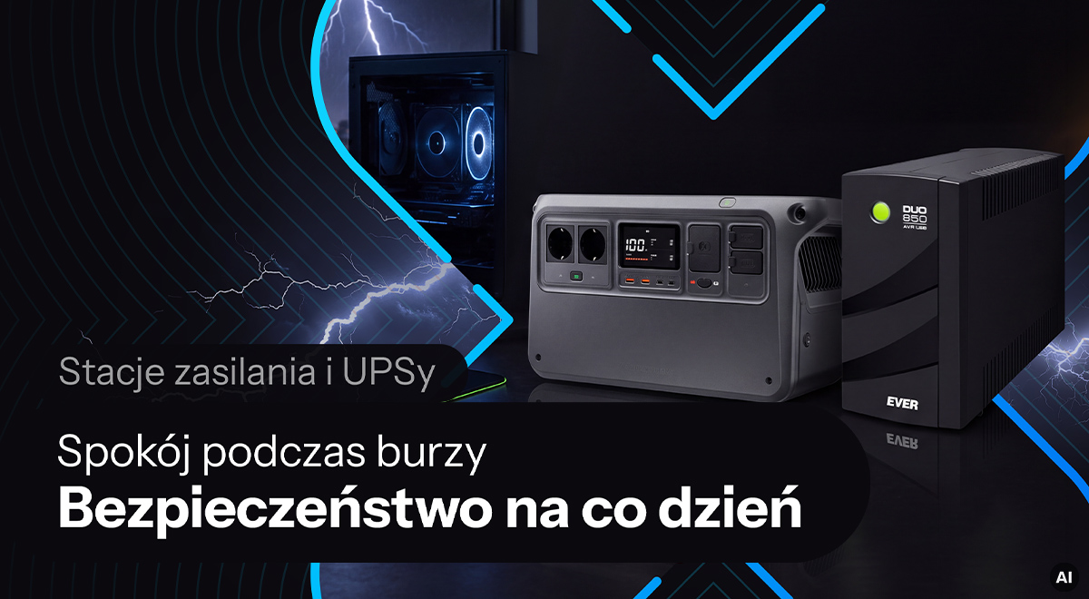 Bezpieczny sprzęt z zasilaczem UPS
