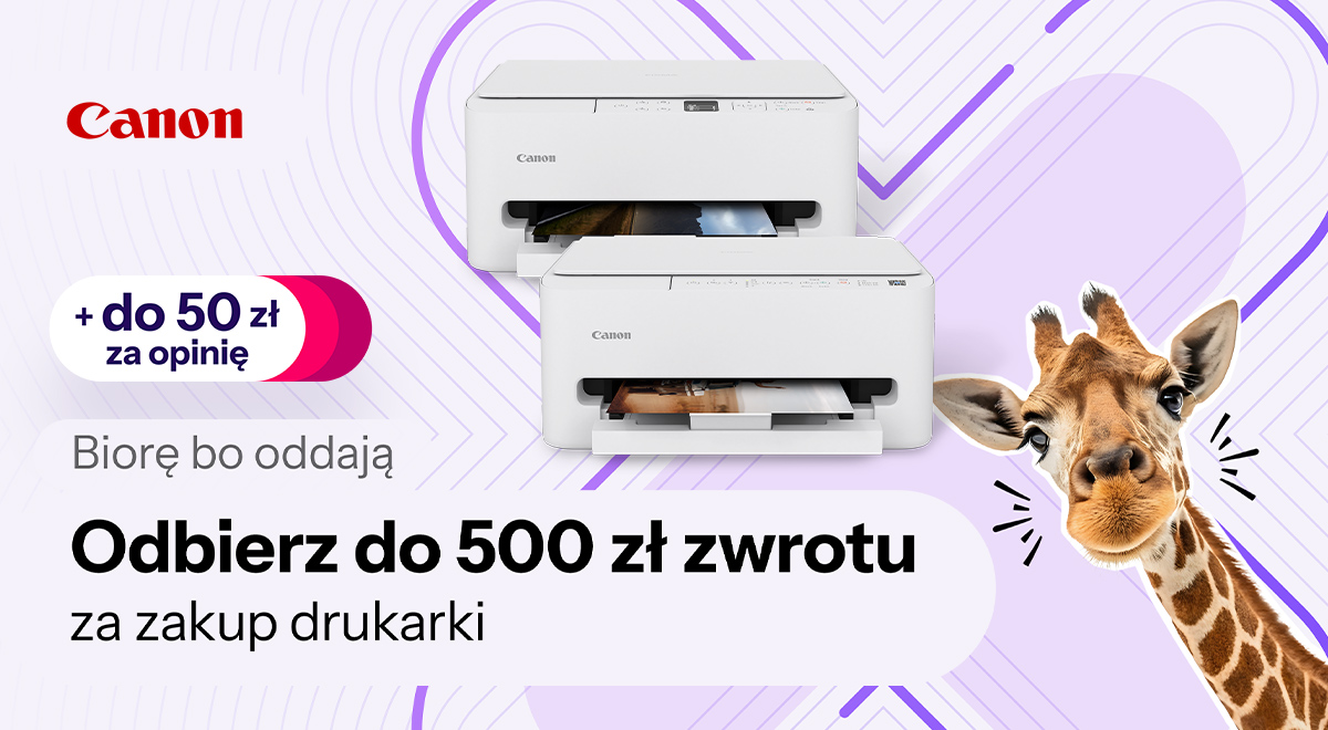 Canon cashback nawet 500 zł zwrotu