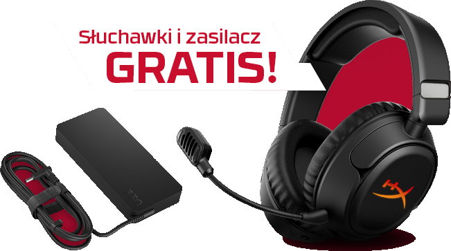 Słuchawki i zasilacz gratis