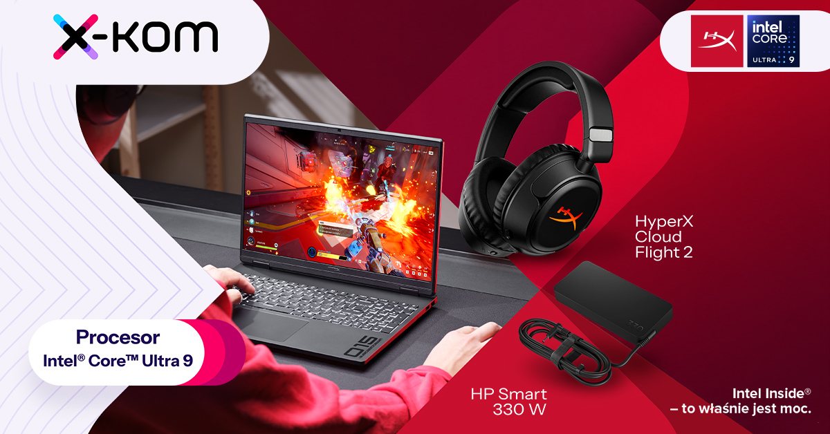 Doładowany zestaw HyperX OMEN — słuchawki HyperX Cloud Flight 2 i zasilacz HP Smart 330 W