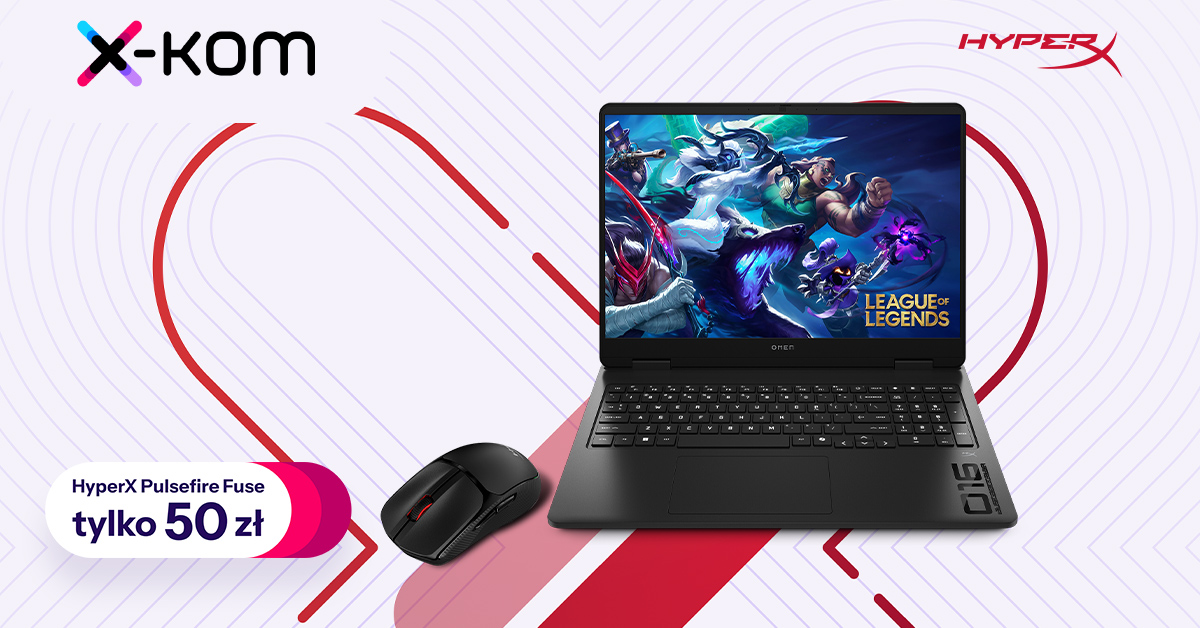 Laptop z myszką HyperX Pulsefire Fuse za 50 zł