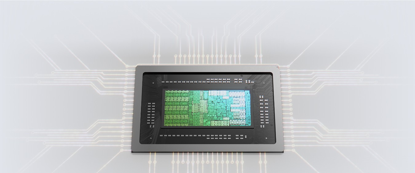 Superukład NVIDIA RTX Spark na tle ścieżek obwodu